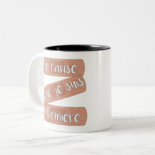 ALSO BIN ICH KRANKENSCHWESTER - WORTSPIELE ZWEIFARBIGE TASSE (Vorderseite Links)