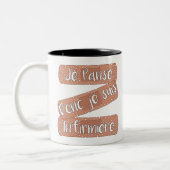ALSO BIN ICH KRANKENSCHWESTER - WORTSPIELE ZWEIFARBIGE TASSE (Links)