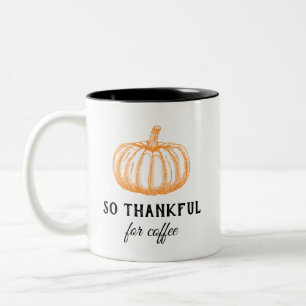 Also dankbar für Kaffee Pumpkin Zwei-Tone-Tasse Zweifarbige Tasse