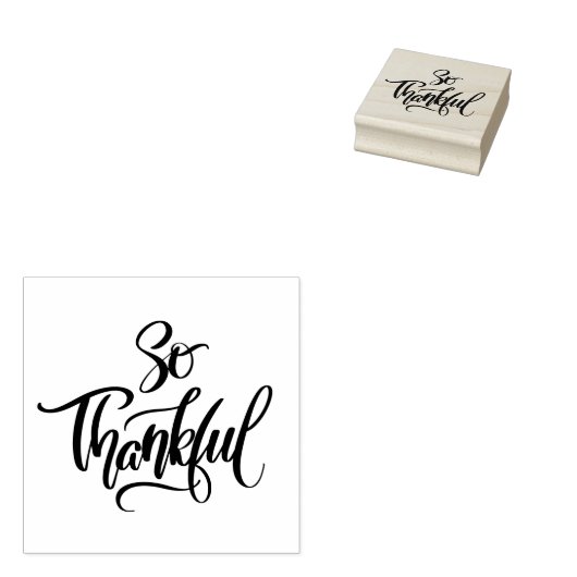 Also, dankbare Pinselkalligraphie Gummistempel (Stempel)