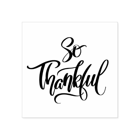 Also, dankbare Pinselkalligraphie Gummistempel (Prägung)