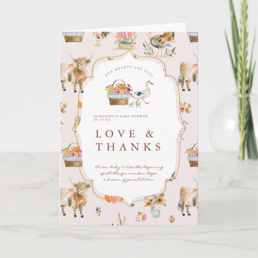 Also danke für Sie | Fall Baby Dusche (Vorderseite)