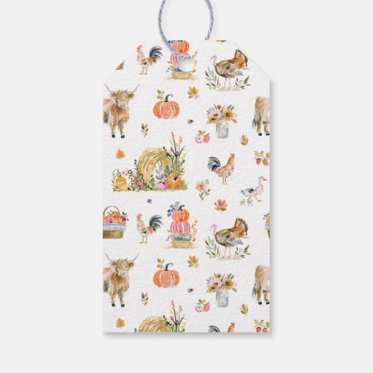 Also danke für Sie | Fall Baby Dusche Geschenkanhänger (Rückseite)