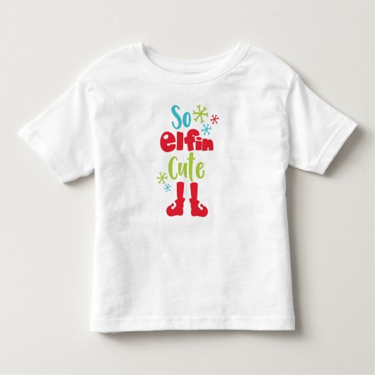 Also Elfin Niedlich, Elfshose, Schneeflocken, Weih Kleinkind T-shirt (Vorderseite)