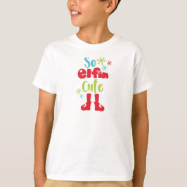 Also Elfin Niedlich, Elfshose, Schneeflocken, Weih T-Shirt