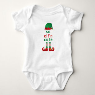 Also Elf'n Niedlich Elf Funny Weihnachtsfest Spric Baby Strampler