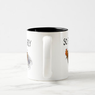 Also fliegt Drosophila mug Zweifarbige Tasse