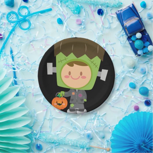 Also Franken Niedlich Frankenstein Kids Halloween Pappteller (Party)