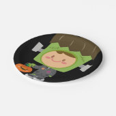 Also Franken Niedlich Frankenstein Kids Halloween Pappteller (Schrägansicht)