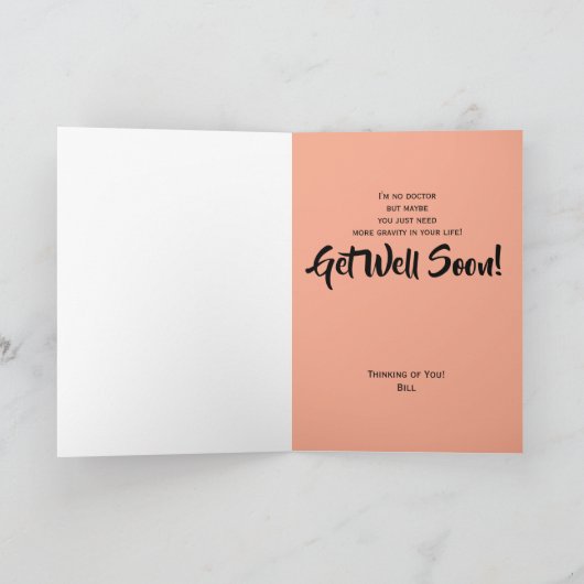 Also fühlt man sich, als ob man schwimmt, bekommt dankeskarte (Innenseite)