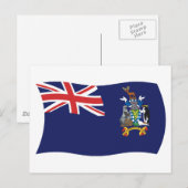 Also Georgien und Sandwich Flag Postkarte (Vorne/Hinten)