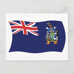 Also Georgien und Sandwich Flag Postkarte