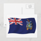 Also Georgien und Sandwich Flag Postkarte (Vorne/Hinten)