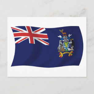 Also Georgien und Sandwich Flag Postkarte