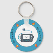 Also gepumpt - Funny Diabetes Schlüsselanhänger (Rückseite)