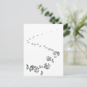 Also gingen wir tanzende Kaninchen Postkarte (Stehend Vorderseite)