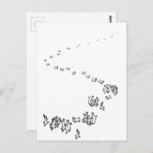 Also gingen wir tanzende Kaninchen Postkarte (Vorne/Hinten)