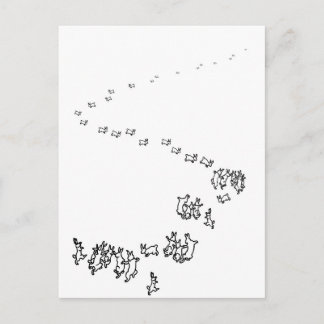 Also gingen wir tanzende Kaninchen Postkarte
