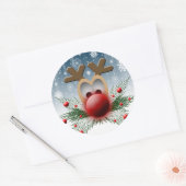 Also glänzt es Weihnachts-Weihnachtsbaum Runder Aufkleber (Umschlag)