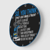 Also, glauben Sie, ich fahre gerade? Große Wanduhr (Winkel)