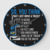 Also, glauben Sie, ich fahre gerade? Große Wanduhr (Vorderseite)