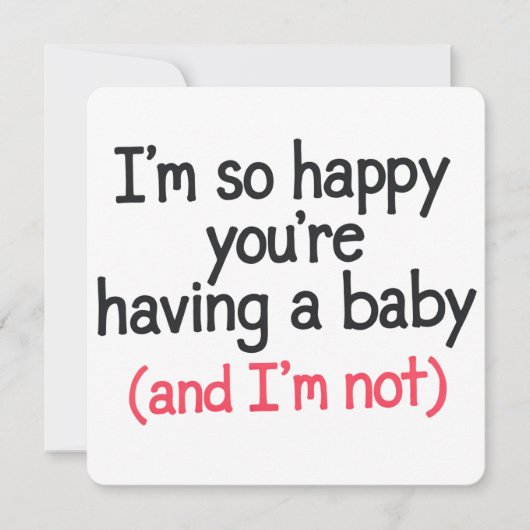 Also glücklich, dass du ein Baby hast und ich bin Einladung (Vorderseite)