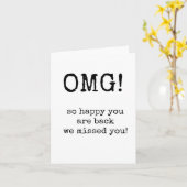 Also glücklich, dass du wieder da bist, wir haben karte (Gelbe Blume)