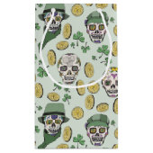 Also glücklich grüne St Patrick's Day Sugar Skulls Kleine Geschenktüte (Rückseite)