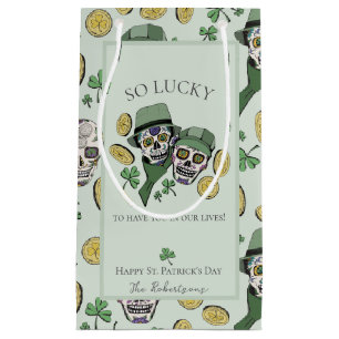 Also glücklich grüne St Patrick's Day Sugar Skulls Kleine Geschenktüte