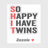 Also glücklich, ich habe zwei lustige Familienprei Aufkleber (Blatt)