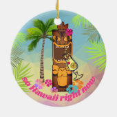 Also Hawaii jetzt Ti Cocktailpalmen Keramik Ornament (Hinten)