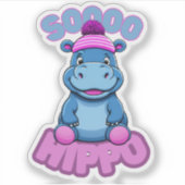 Also Hippo Sticker (Vorderseite)