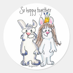 Also Hoppy Together - Cartoon Rabbit Sticker