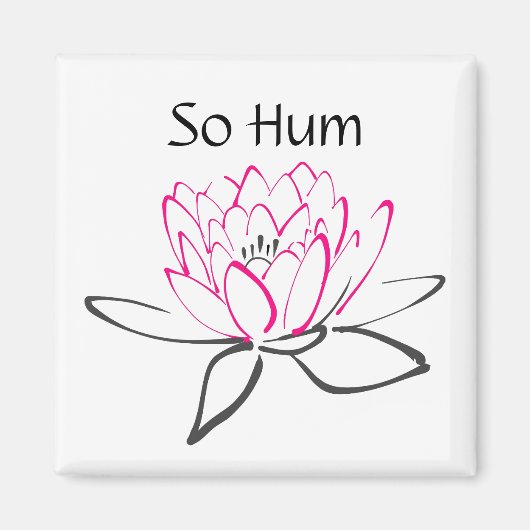 Also, Hum Pink Black Lotus Magnet (Vorne)