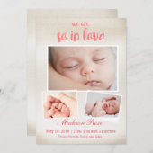 Also in Liebe Baby Mädchen Geburtsankündigung Ankündigung (Vorne/Hinten)