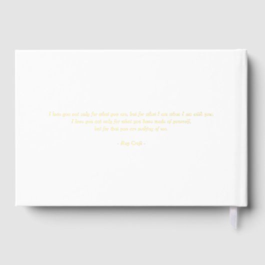 Also in Liebe bearbeitbare Farbfolie Hochzeitsbuch Gästebuch (Rückseite)