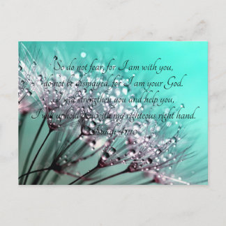 Also keine Angst vor Isaiah 41:10 Bibelverse Postkarte