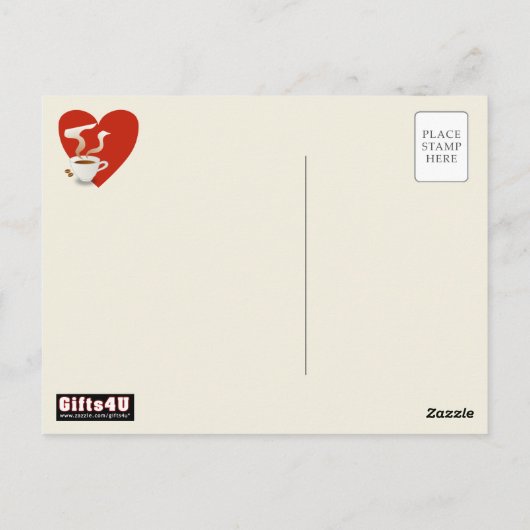Also, Liebe Kaffee, oder? Postkarte (Rückseite)