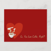 Also, Liebe Kaffee, oder? Postkarte (Vorderseite)