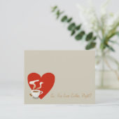 Also, Liebe Kaffee, oder? Postkarte (Stehend Vorderseite)