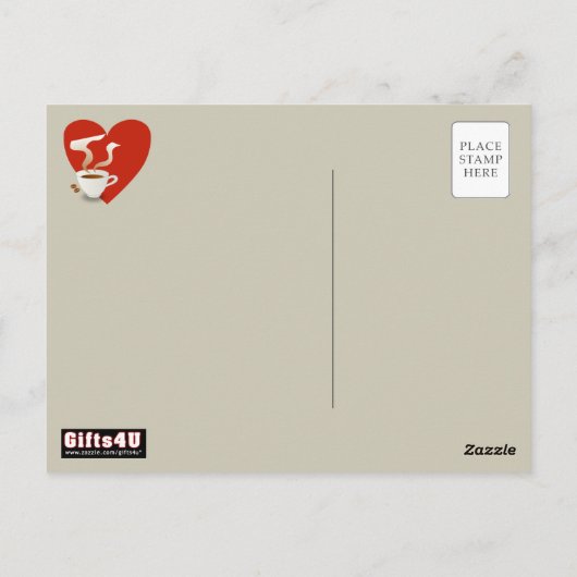 Also, Liebe Kaffee, oder? Postkarte (Rückseite)