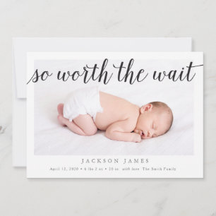 Also lohnt sich die Warte-Foto-Geburtserklärung Ankündigung