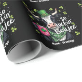 Also, Luckin' Boujee Retro St. Patrick's Day Geschenkpapier (Rolleneckpunkt)