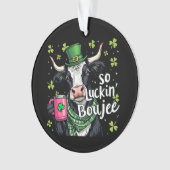 Also, Luckin' Boujee Retro St. Patrick's Day Ornament (Vorderseite)