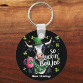 Also, Luckin' Boujee Retro St. Patrick's Day Schlüsselanhänger (Vorderseite)