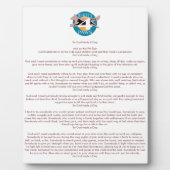 "Also machte Gott einen Hund"-Plakette Fotoplatte (Vorderseite)