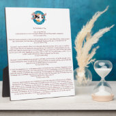 "Also machte Gott einen Hund"-Plakette Fotoplatte (Seite)