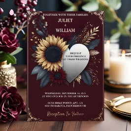 Also Maroon Traditioneller Fall Couple Burgundy We Folieneinladung