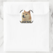 Also Mode, also Doge Quadratischer Aufkleber (Tasche)