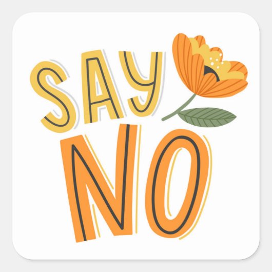 Also nein quadratischer aufkleber (Vorderseite)